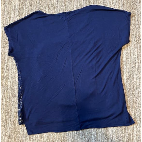 THE CLAS-SIC Embroidered Skull Soft Navy T-shirt Size L - Picture 2 of 7